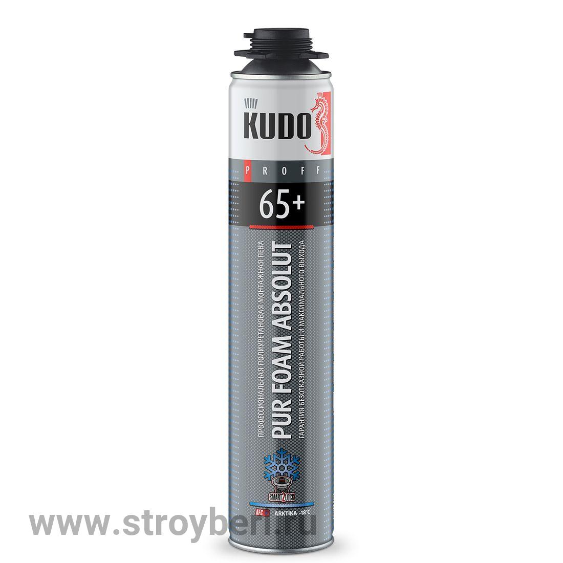 KUPP10W65+ Пена полиуретановая монтажная KUDO PROFF 65+ ARKTIKA 1000 мл Д
