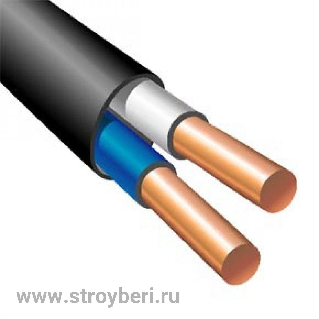 Кабель ВВГнг-П 2*1,5 черный (100м) ГОСТ