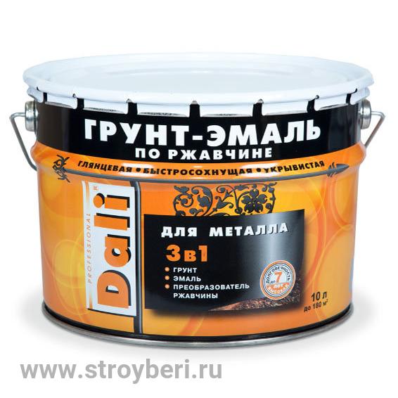 DALI Грунт-эмаль по ржавчине Коричневый RAL8017 10л