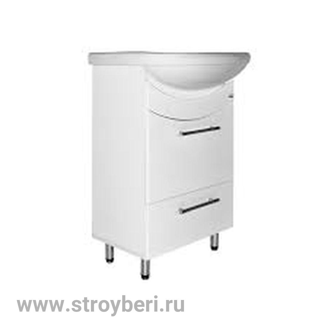 Тумба д/ванной 'РАДУГА-52' белая под ум.Альфана-52