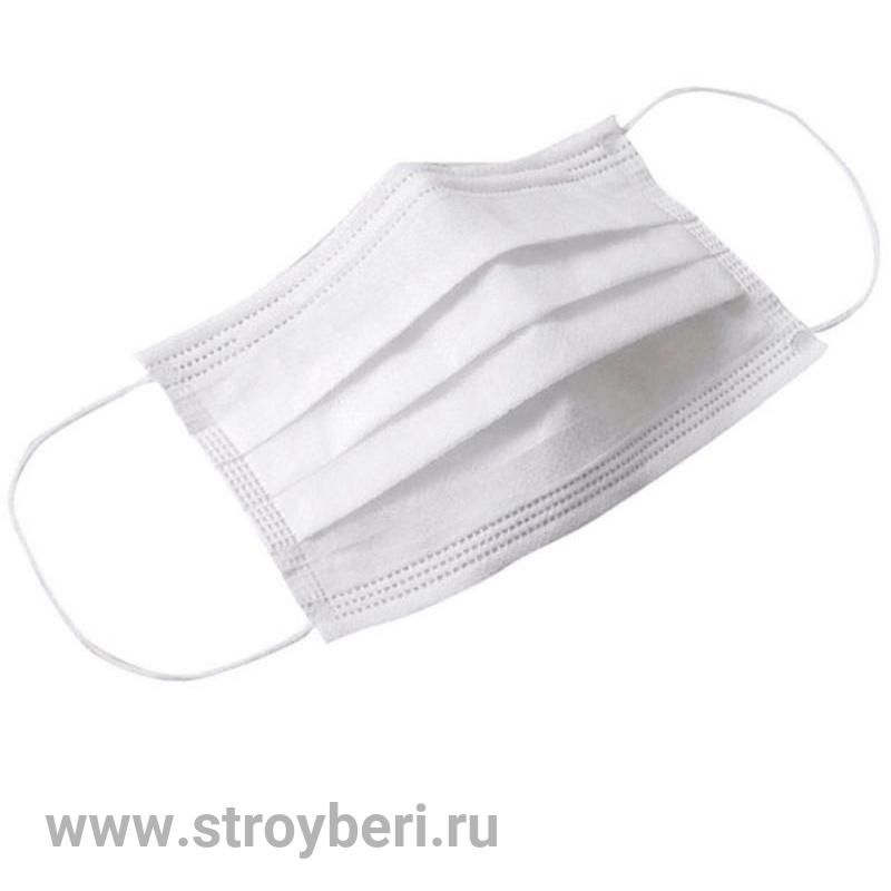 Маска медицинская трехслойная из нетканных материалов