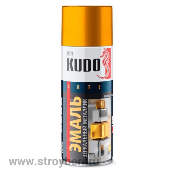 KU-1034 Аэрозольная краска КУДО зеркальное золото 0.52л Д