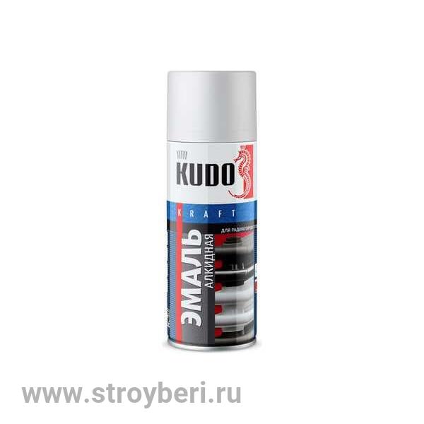 KU-5102 Эмаль аэрозольная КУДО для радиаторов отопления белая матовая 0,52л