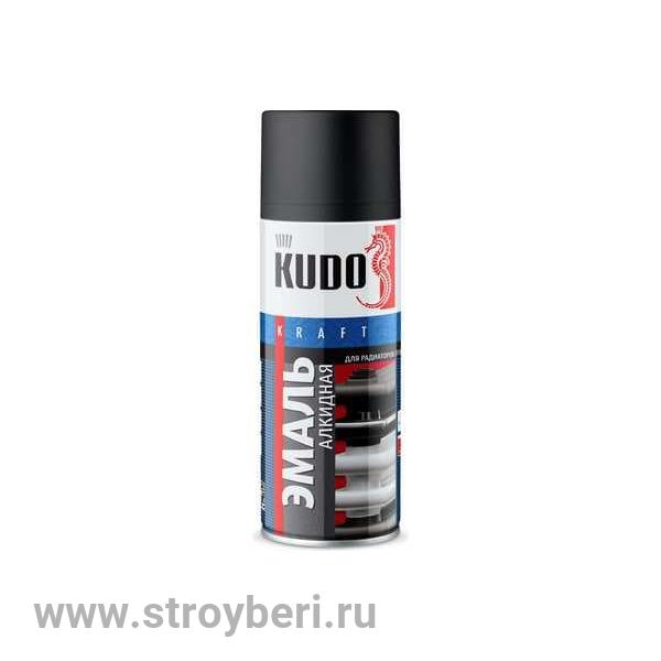 KU-5103 Эмаль аэрозольная КУДО для радиаторов отопления черная матовая 0,52л