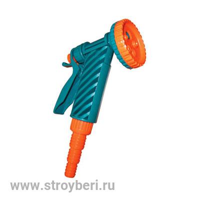 Душ-пистолет 5-ти функциональный 1/2-3/4-5/8 с фиксатором /55/