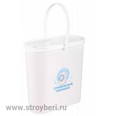 Контейнер д/стирального порошка 6л белый/10/