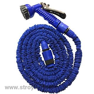 Шланг поливочный растягивающийся от 7,5 до 22,5м Зеленый луг