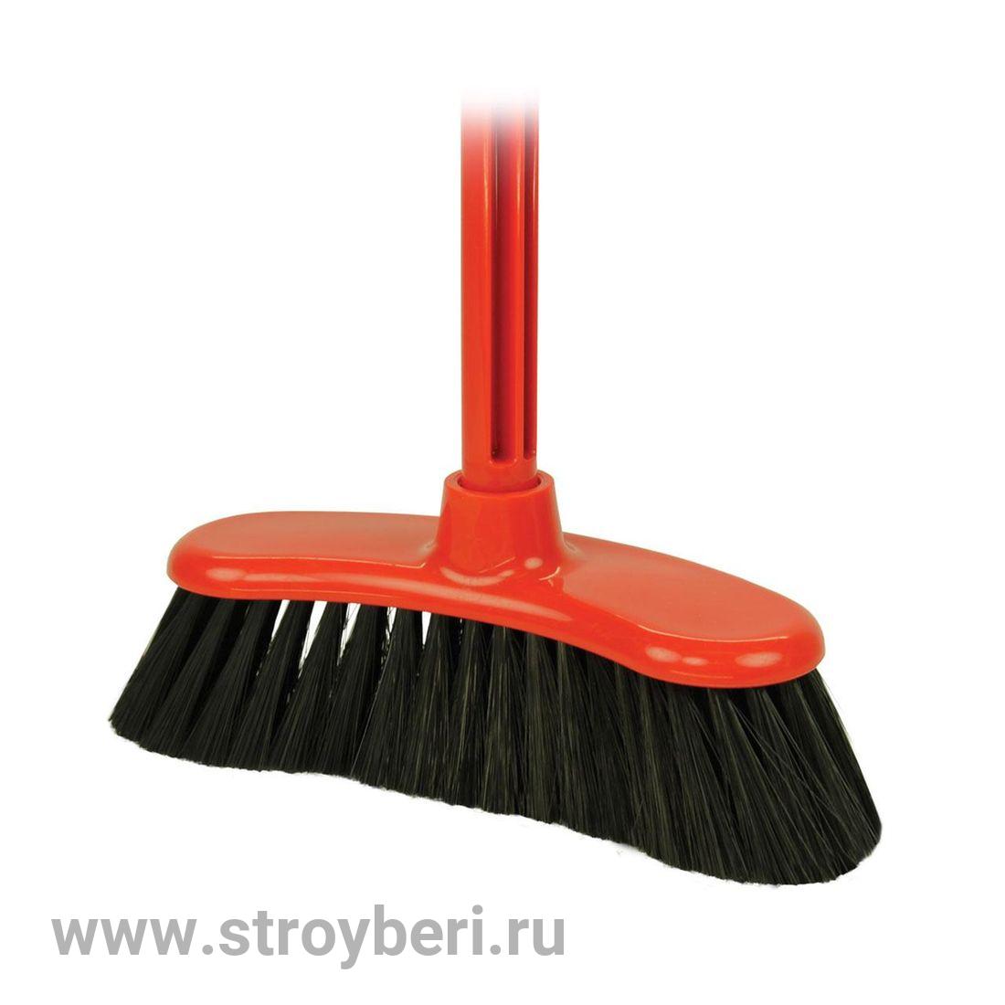 Щетка д/пола пл КОМФОРТ жесткая с черенком /11/ М1162