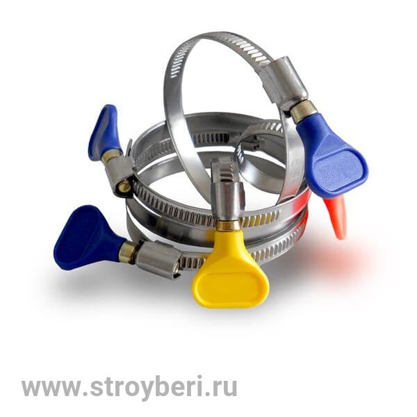 Хомут-бабочка червячный 20*32 мм W2 нерж.красн. ( норма упаковки 50 шт)