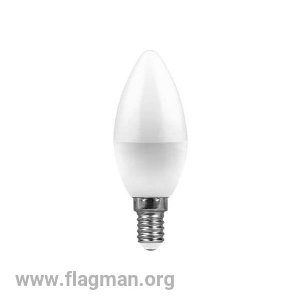 25476 Feron LB-97 E14 7W 4000K 580Lm 230V лампа светодиодная свеча 100*37мм 1/10/100