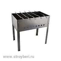 Мангал разборный 'Пикник' + 5 шампуров 500х300х140х0,5мм (в коробке)