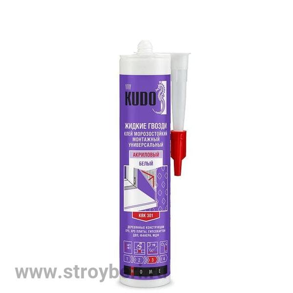 KBK-301 Клей KUDO монтажный 'Жидкие гвозди' универс.на акриловой основе белый 280 мл