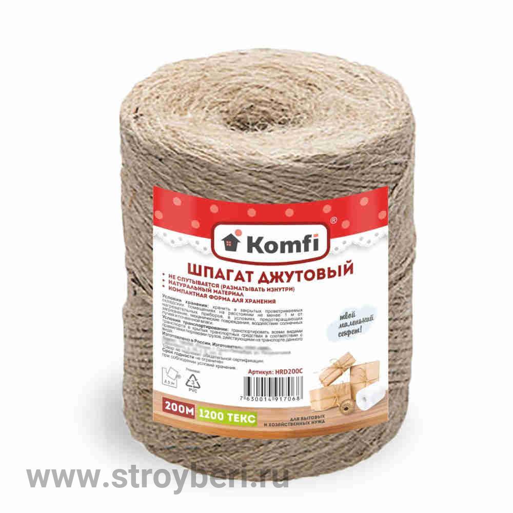 117930 Шпагат джутовый ТЕКС 200м 1200 HDR200C Komfi