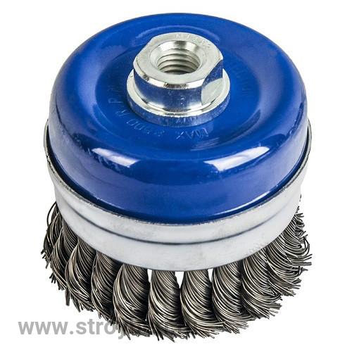 032-591 Кордщетка для МШУ чашеобразная витая усиленная ПРАКТИКА 90 мм М14 (1шт.) блистер
