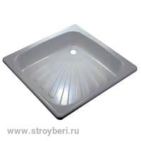 Поддон квадрат 0,7*0,7*0,15 Antika стальной (ВИЗ)