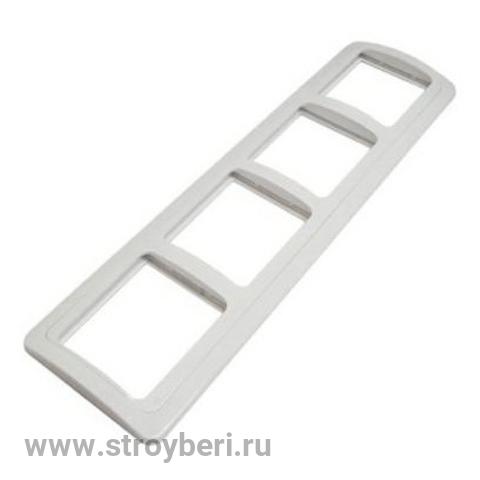 SQ1804-0021 Рамка 4-ая горизонтальная белая 'Валдай' TDM