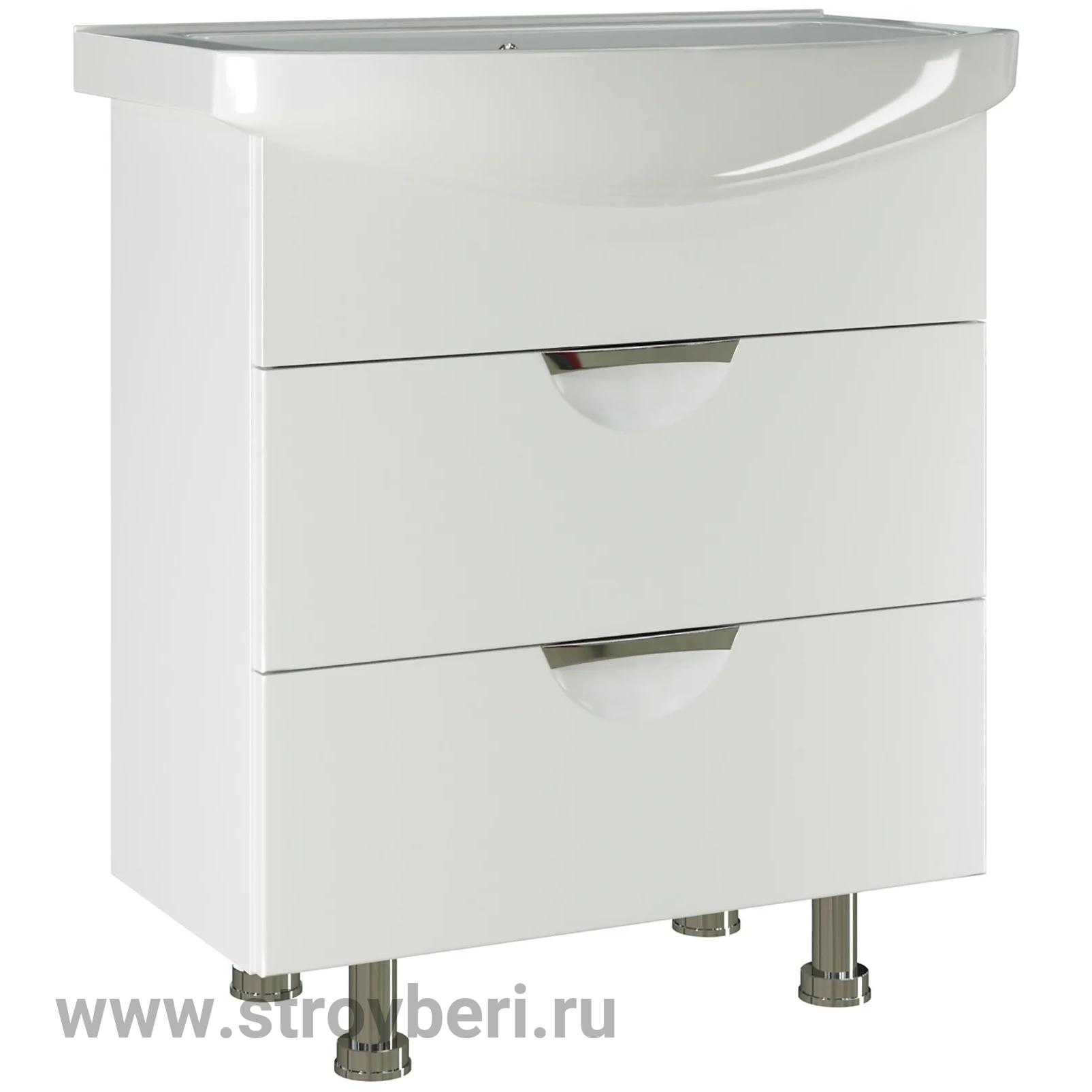 Тумба д/ванной 'ЭТЬЕН-75' под ум.Элеганс-75 (ПВХ-фасад, корпус)