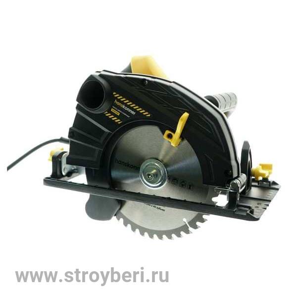 HCS51185 Пила циркулярная 1800Вт, ТПД 185х20мм, пропил 63мм, вес 4.2кг, Hanskonner