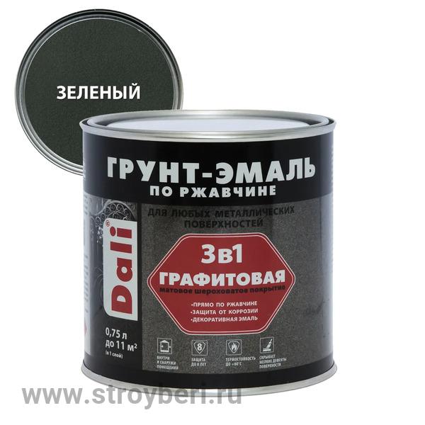 DALI Графитовая грунт-эмаль по ржавчине Зеленый 0.75л