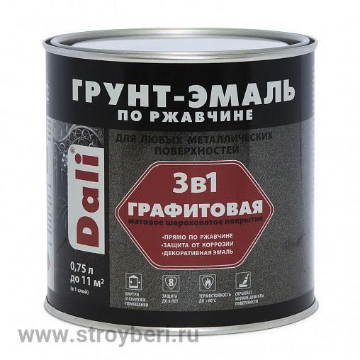 DALI Графитовая грунт-эмаль по ржавчине Коричневый 0.75л