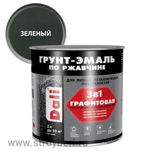 DALI Графитовая грунт-эмаль по ржавчине Зеленый 2л