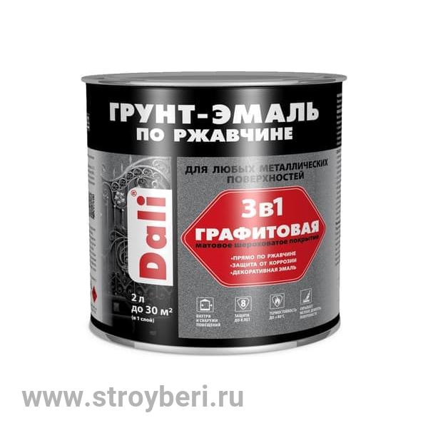 DALI Графитовая грунт-эмаль по ржавчине Серый 2л