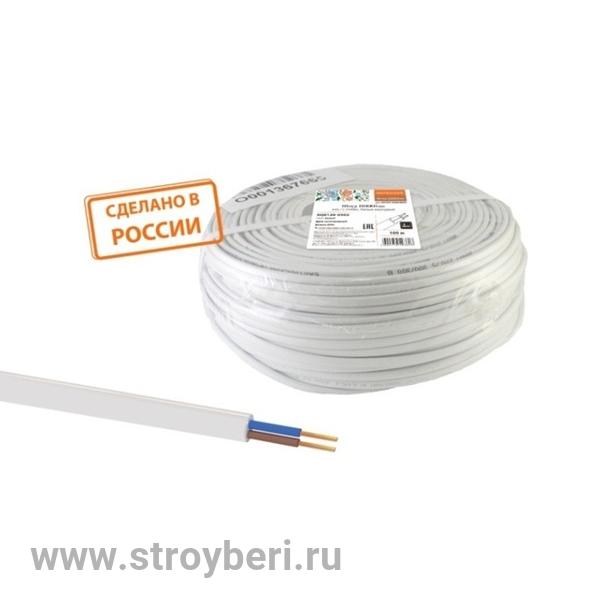 SQ0120-0302 Шнур ШВВПмб 2х0,75 (100м) белый Народный