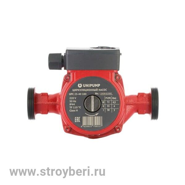 Насос циркуляционный UNIPUMP UPC 25-40 180, с гайками