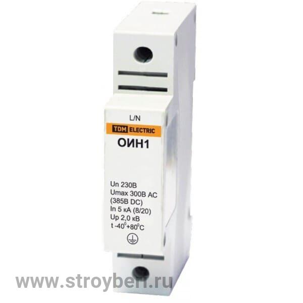 SQ0201-0014 Ограничитель импульсных напряжений ОИН1, 1Р In=5kA Un=230B Im=12,5kA TDM