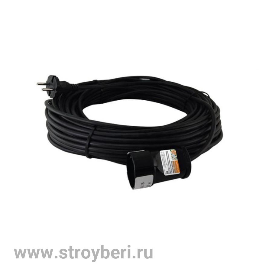 SQ1307-0210 Удлинитель-шнур силовой народный У-12009 ПВС 2200 Вт б/з, 50м, штепс. гнездо