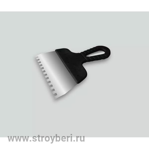 311-2250 Шпатель с черной ручкой нерж.сталь 250 мм, зуб 6*6 мм 'B.E.' (20шт/уп)