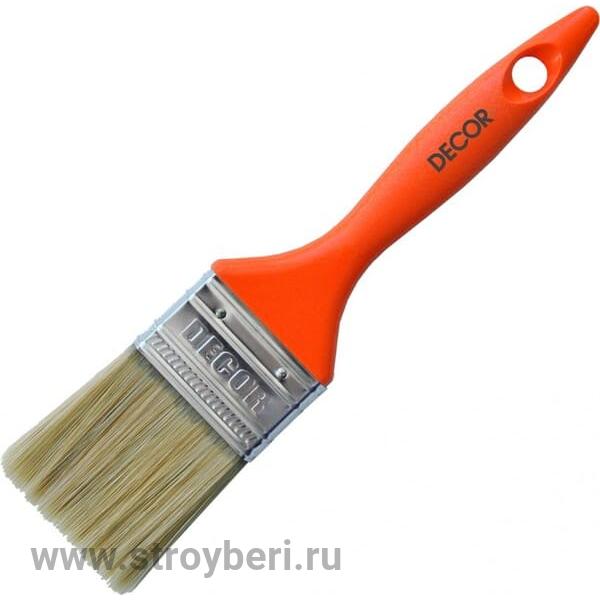 770-025 Кисть плоская 'PROFI универсальная' 25х15мм, светлая смеш. щетина, пласт. ручка (12шт/240упД