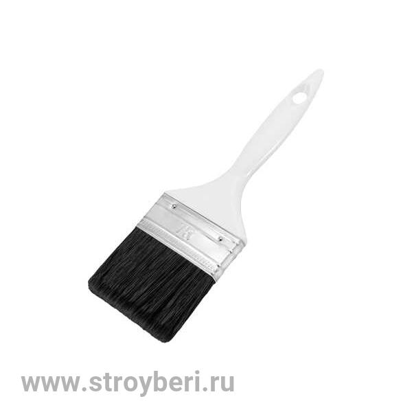 780-050 Кисть плоская 'PROFI для грунта' 50х15, черная синтетическая щетина, пластиковая ручка (12шт