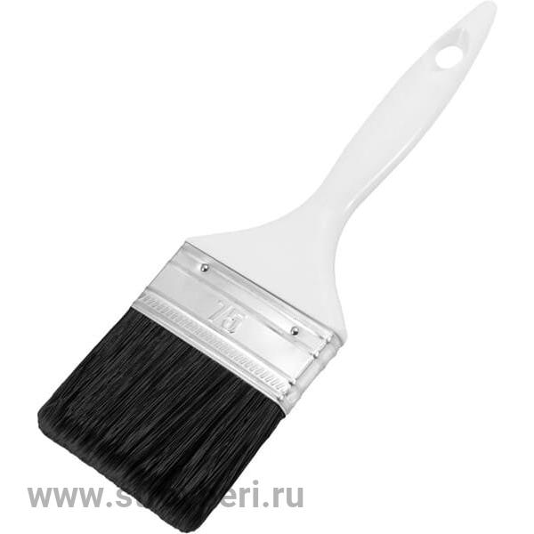 780-065 Кисть плоская 'PROFI для грунта' 65х15, черная синтетическая щетина, пластиковая ручка (12шт