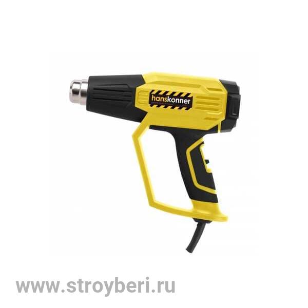 ! HHG2023CD Фен технический Hanskonner, 2300 Вт, 50/50-650C, 250-500л/мин, КЕРАМ., ЖК-дисп., кейс
