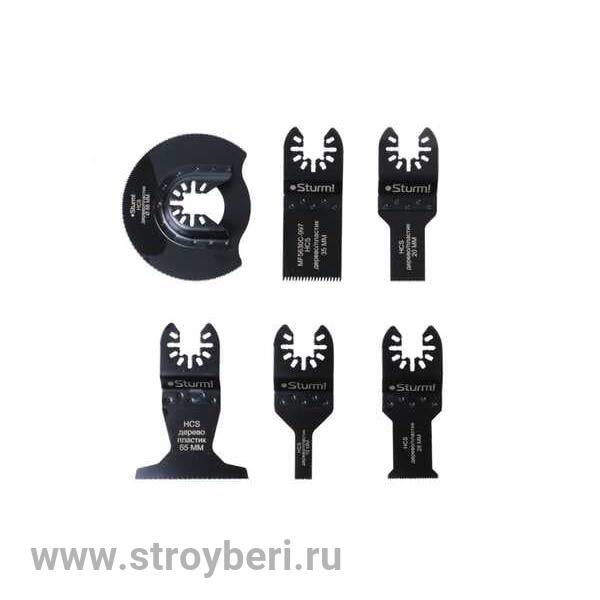 MF5630C-SET-W1 Набор насадок для МФИ, 6 шт, по дереву Sturm!