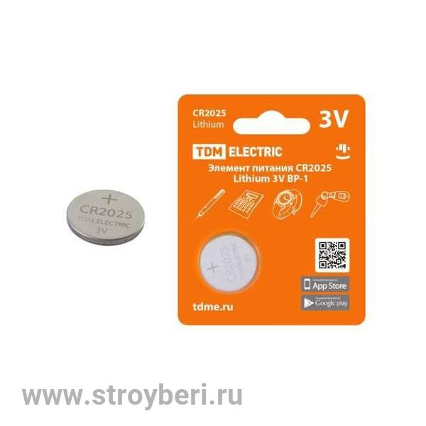 SQ1702-0098 Элемент питания CR2025 Lithium 3V BP-1 TDM