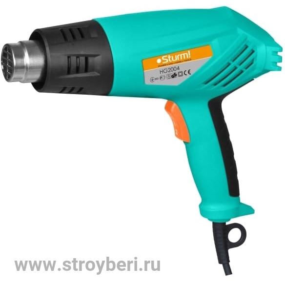 HG2004 Фен технический Sturm!, 2000 Вт, 350/550C, 250/550л/мин, 5 насадок, кейс