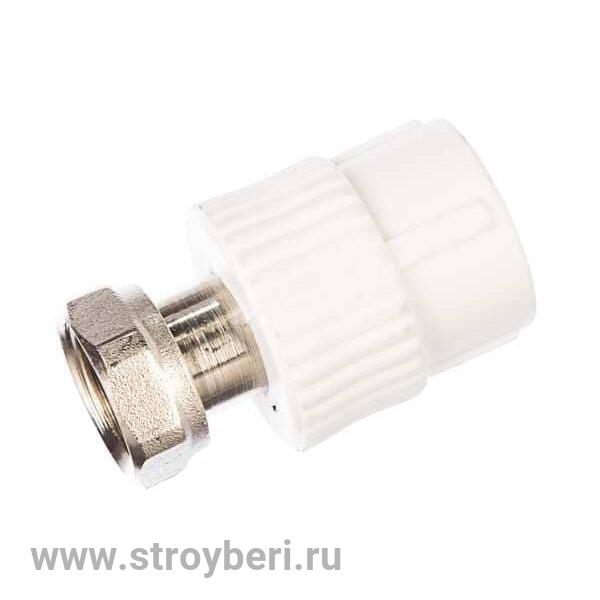 Муфта с накид. гайкой 20х1/2 PRO AQUA БЕЛЫЙ
