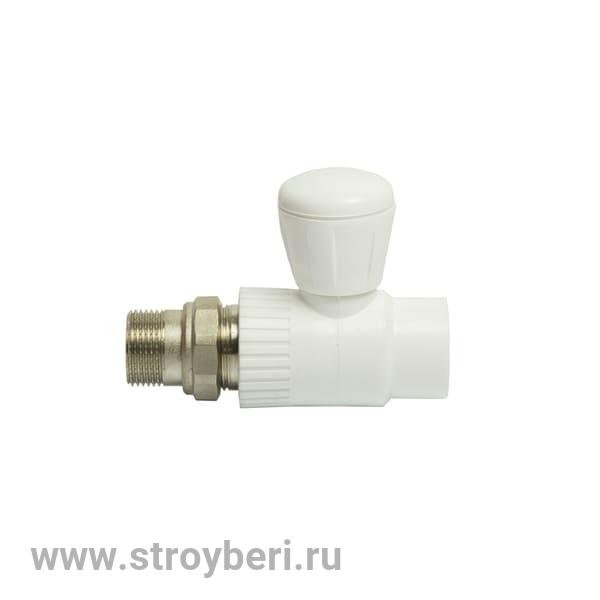Кран американка шар 25-3/4'' прямой EVER® plast БЕЛЫЙ (Россия)