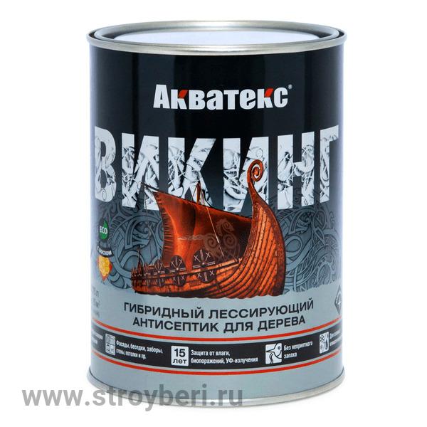 Акватекс ВИКИНГ гибридный лессирующий антисептик Орех 0.75л
