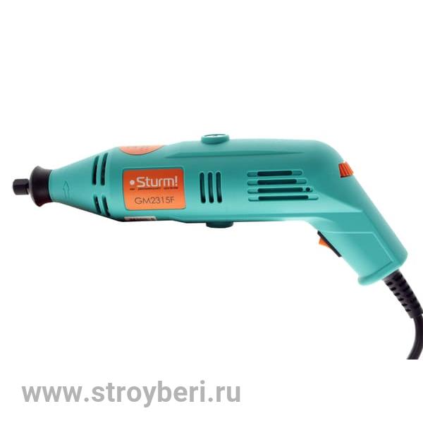 GM2315F Гравер электрический 8000-30000об/мин, цанга 3,2мм, гибкий вал, кейс, 210ед, Sturm!
