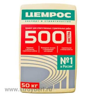 Цемент М-500 50кг (ЦЕМ I 42,5 Б) Сенгилей