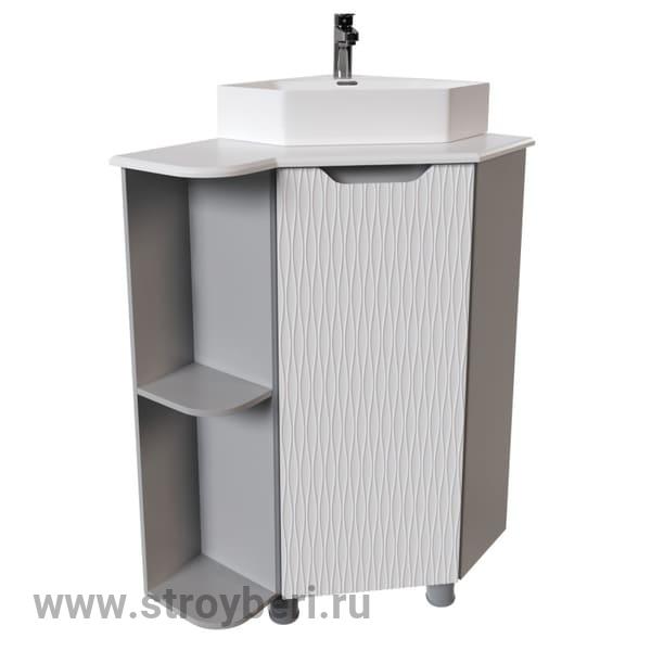 Тумба д/ванной 'КОРНЕР' левая под ум.Line угловой (ПВХ)!