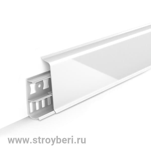 Плинтус ИДЕАЛ ДЕКОНИКА 001-G Белый глянец 70мм 2.2