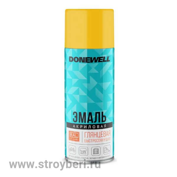 DW-A1018 Аэрозольная акриловая краска DONEWELL RAL 1018 желтая гл. 0.52л