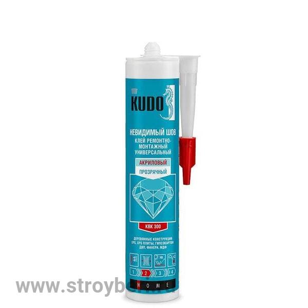 KBK-300 Клей KUDO ремонтно-монтажный 'Невидимый шов' универс.на акриловой основе прозрачный 280 мл