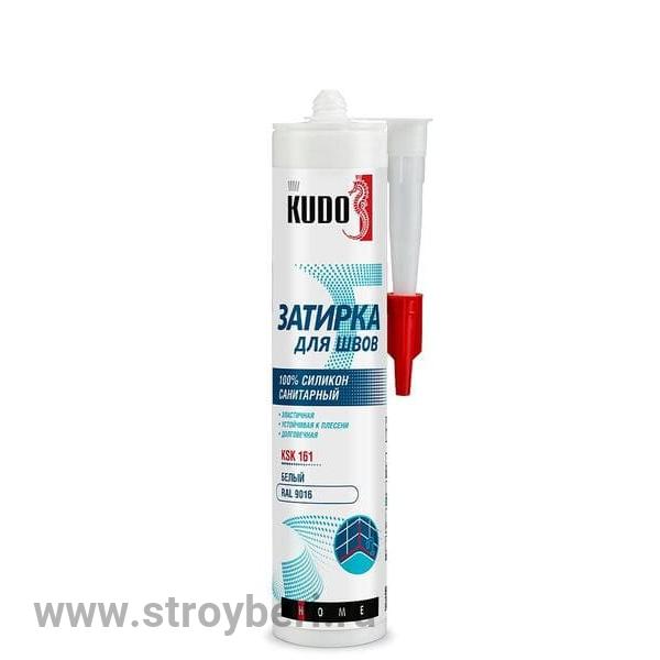KSK-161 Герметик-затирка для швов KUDO HOME силиконовый санитарный, белый RAL 9016 280мл