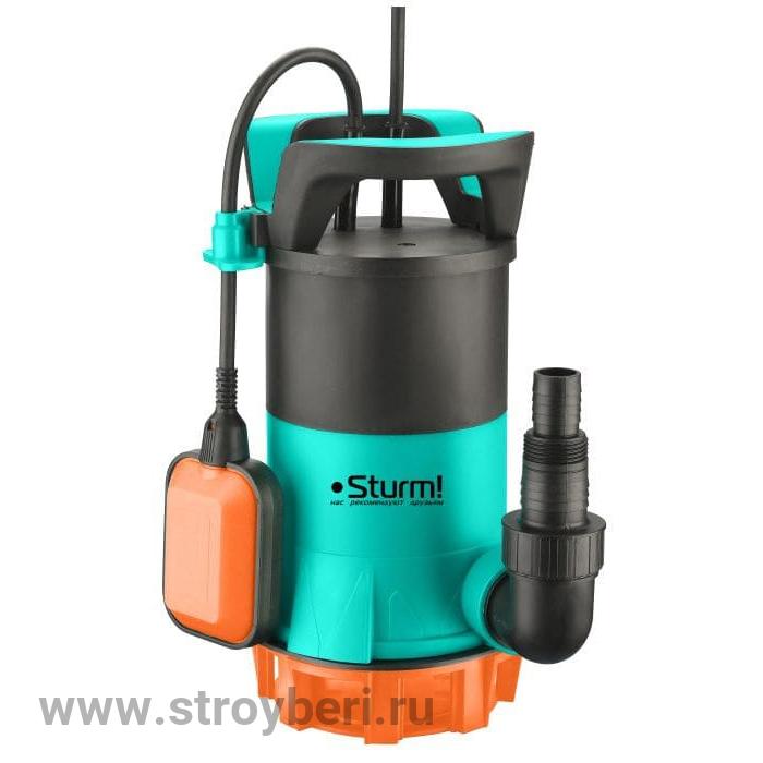 ! WP9775PVU Насос погружной 3-в-1 Sturm!, 750 Вт, част. до 30мм, 265 л/мин, напор 8,2м
