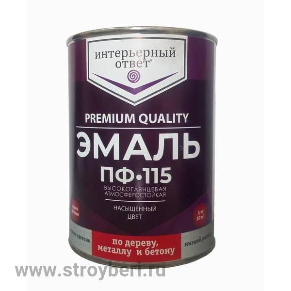 Эмаль ПФ-115с 'Интерьерный ответ' красная 0,8кг